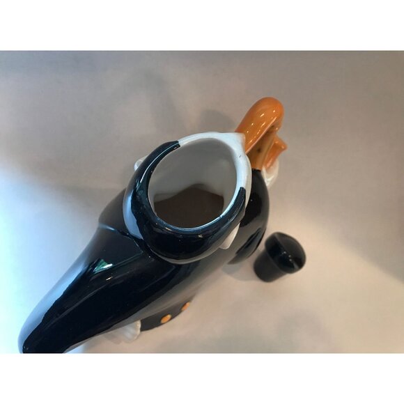 Vintage Clay Art Jazz Series 1990 Saxophone Player Teapot Tuxedo Yellow Sax - Picture 7 of 10